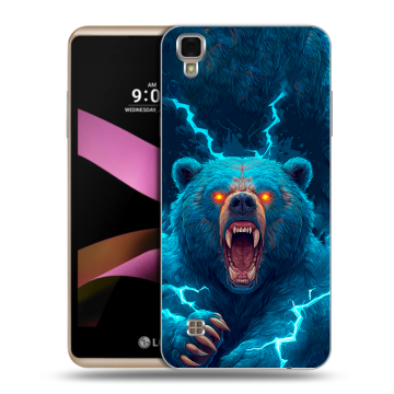 Пластиковый чехол на LG X Style с принтом Медведь