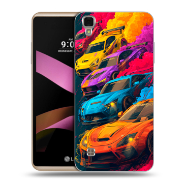 Пластиковый чехол на LG X Style с принтом Тачки