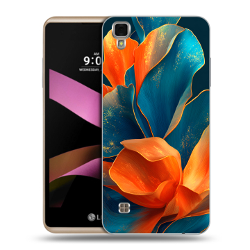 Пластиковый чехол на LG X Style с принтом Цветы