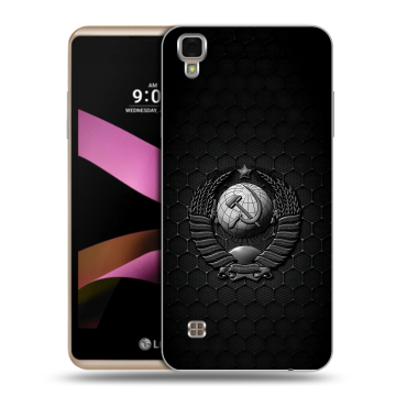 Пластиковый чехол на LG X Style с принтом Герб Флаг СССР