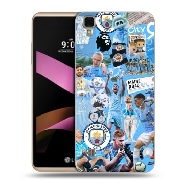Пластиковый чехол на LG X Style с принтом Man City Манчестер Сити
