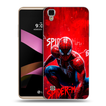 Пластиковый чехол на LG X Style с принтом Spiderman Человек паук