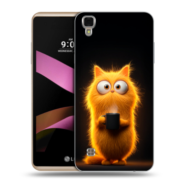 Пластиковый чехол на LG X Style с принтом Смешной кот