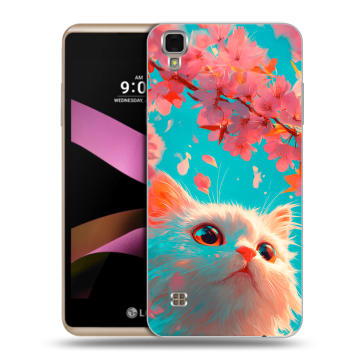 Пластиковый чехол на LG X Style с принтом Красивый кот