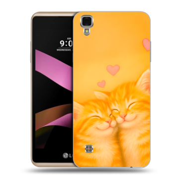 Пластиковый чехол на LG X Style с принтом Милые котята