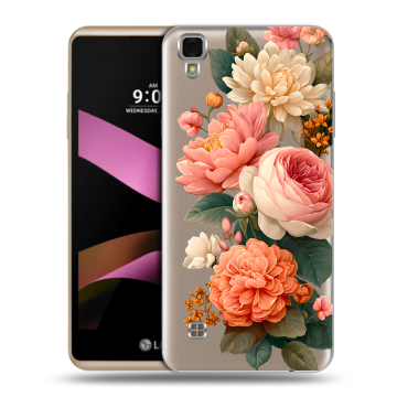 Пластиковый чехол на LG X Style с принтом цветы