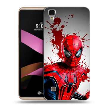 Пластиковый чехол на LG X Style с принтом Spiderman Человек паук