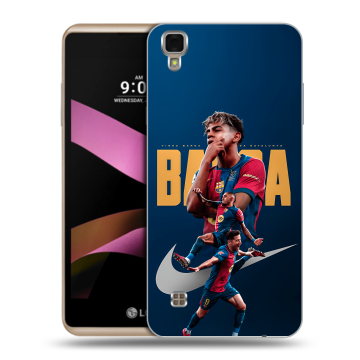 Пластиковый чехол на LG X Style с принтом Барселона Barca Yamal Пластиковый чехол на LG X Style с принтом Барселона Barca Yamal
