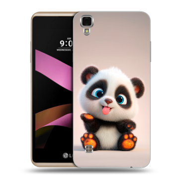 Пластиковый чехол на LG X Style с принтом милая панда