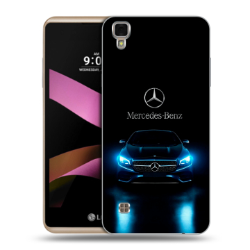 Пластиковый чехол на LG X Style с принтом Mercedes Мерседес