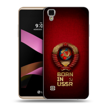 Пластиковый чехол на LG X Style с принтом Флаг Герб СССР