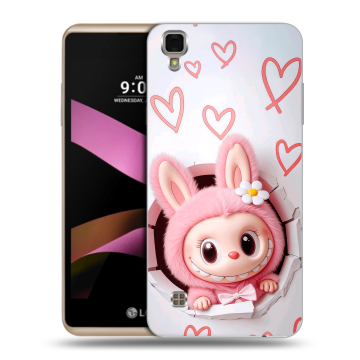 Пластиковый чехол на LG X Style с принтом Labubu Лабубу