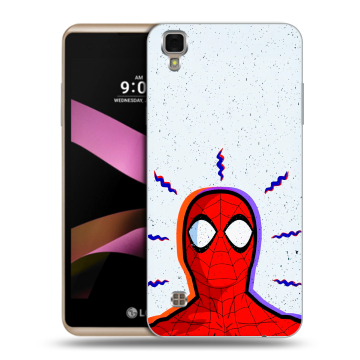 Пластиковый чехол на LG X Style с принтом Spiderman Человек паук