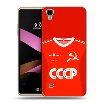 Пластиковый чехол на LG X Style с принтом Флаг Герб СССР