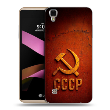 Пластиковый чехол на LG X Style с принтом Флаг Герб СССР