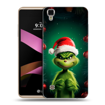 Пластиковый чехол на LG X Style с принтом Гринч Новый год Рождество