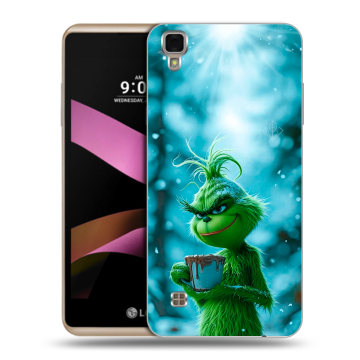 Пластиковый чехол на LG X Style с принтом Новый год гринч