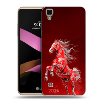 Пластиковый чехол на LG X Style с принтом Новый год