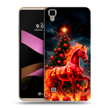 Пластиковый чехол на LG X Style с принтом Новый год