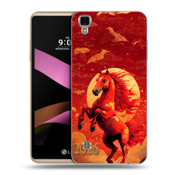 Пластиковый чехол на LG X Style с принтом Новый год