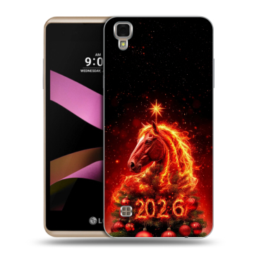 Пластиковый чехол на LG X Style с принтом Новый год