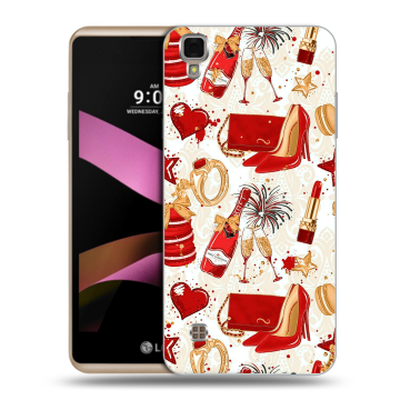 Пластиковый чехол на LG X Style с принтом Новый год