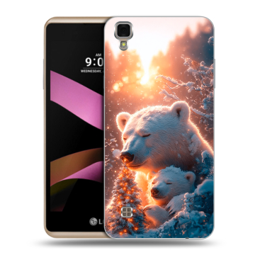 Пластиковый чехол на LG X Style с принтом Новый год