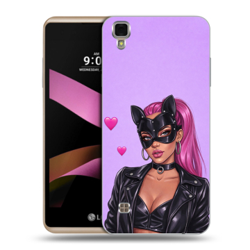 Пластиковый чехол на LG X Style с принтом женский