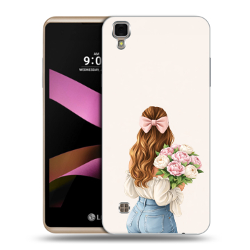 Пластиковый чехол на LG X Style с принтом женский