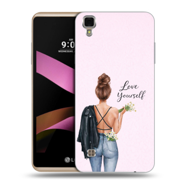 Пластиковый чехол на LG X Style с принтом женский