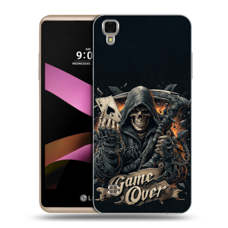Пластиковый чехол на LG X Style с принтом Скелет карты Пластиковый чехол на LG X Style с принтом Скелет карты