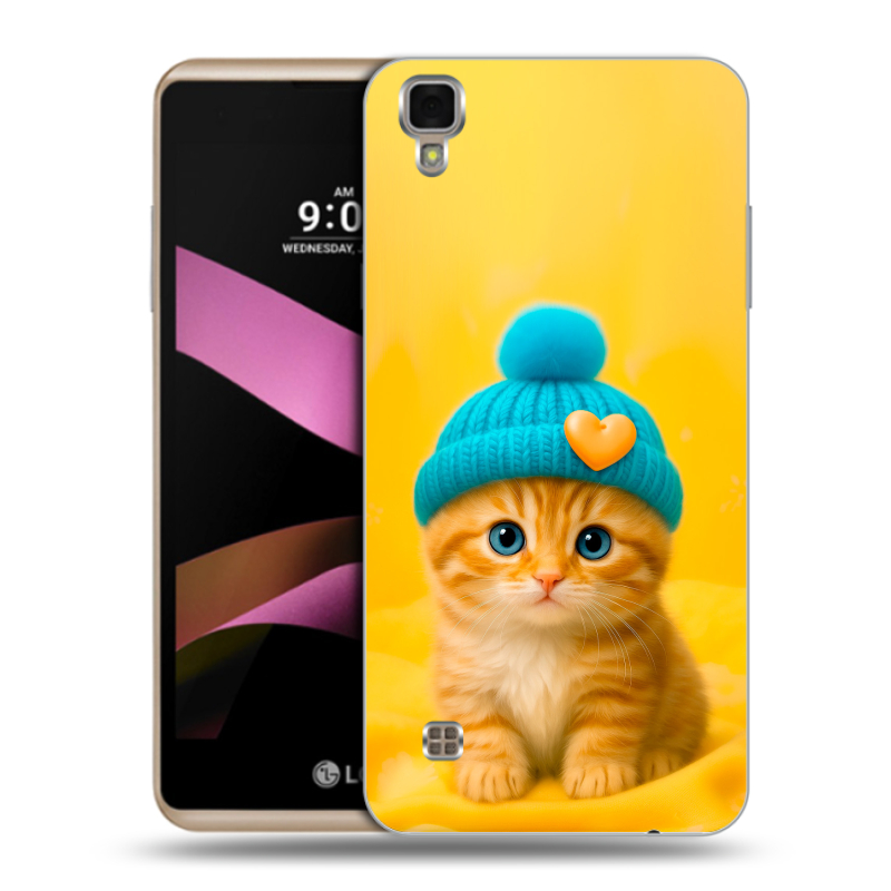 Пластиковый чехол на LG X Style с принтом Котенок в шапке Пластиковый чехол на LG X Style с принтом Котенок в шапке