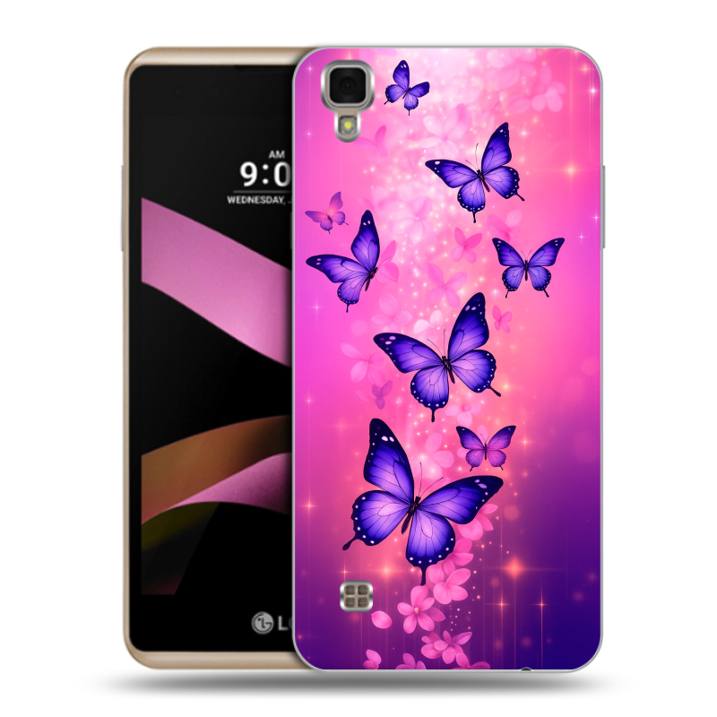 Пластиковый чехол на LG X Style с принтом Бабочки Пластиковый чехол на LG X Style с принтом Бабочки