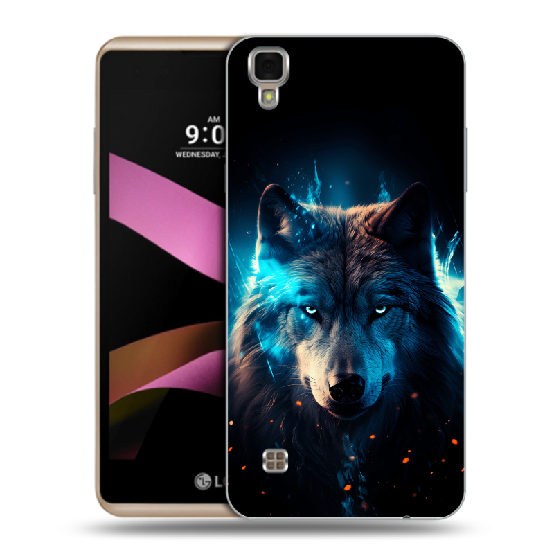 Пластиковый чехол на LG X Style с принтом Волк ночной Пластиковый чехол на LG X Style с принтом Волк ночной