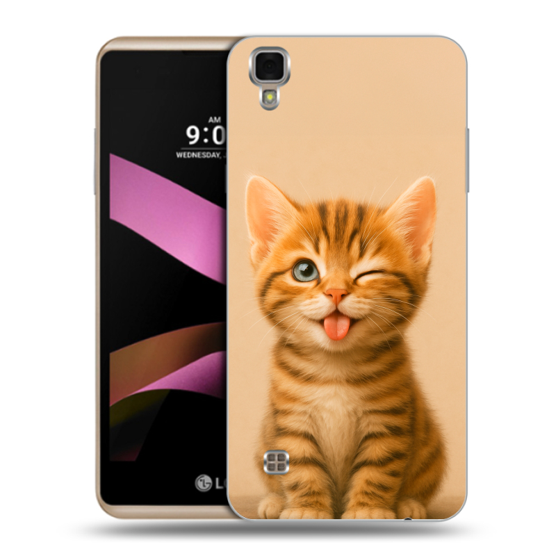 Пластиковый чехол на LG X Style с принтом котенок Пластиковый чехол на LG X Style с принтом котенок