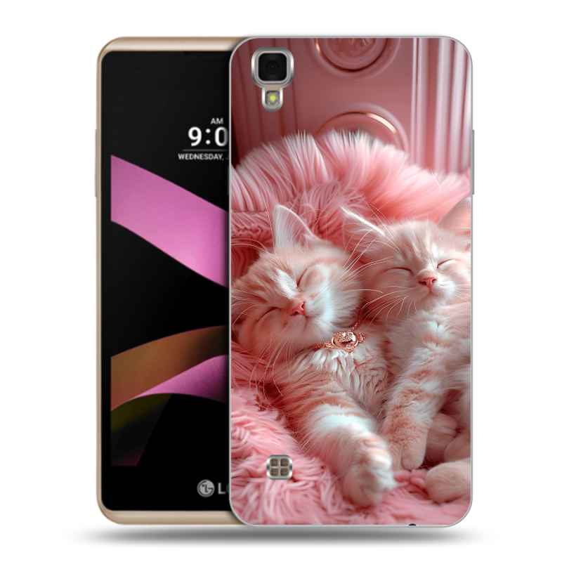 Пластиковый чехол на LG X Style с принтом котята котики Пластиковый чехол на LG X Style с принтом котята котики