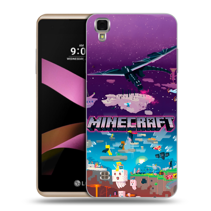 Пластиковый чехол на LG X Style с принтом Майнкрафт Minecraft Пластиковый чехол на LG X Style с принтом Майнкрафт Minecraft