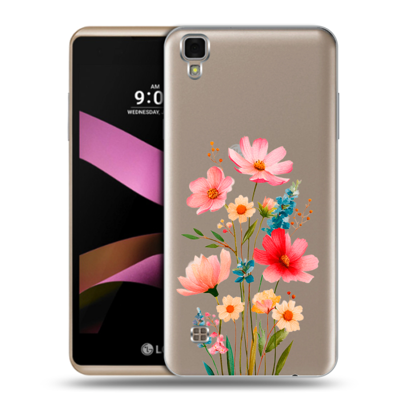 Пластиковый чехол на LG X Style с принтом Цветы Пластиковый чехол на LG X Style с принтом Цветы