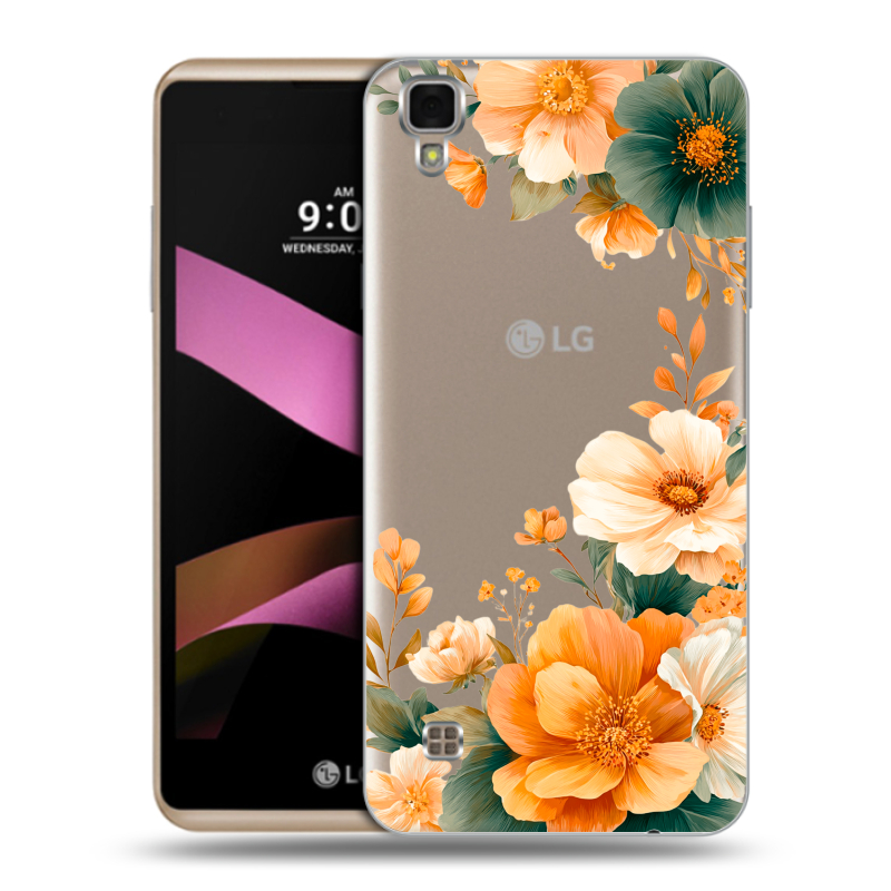 Пластиковый чехол на LG X Style с принтом Цветы принт Пластиковый чехол на LG X Style с принтом Цветы принт