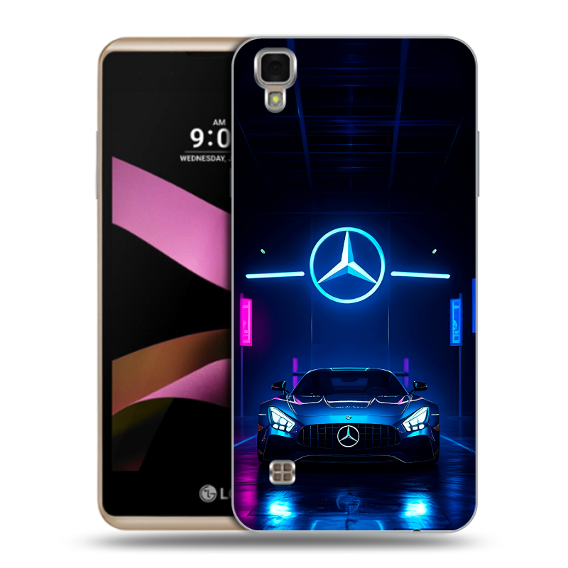 Пластиковый чехол на LG X Style с принтом Mercedes Мерседес Пластиковый чехол на LG X Style с принтом Mercedes Мерседес