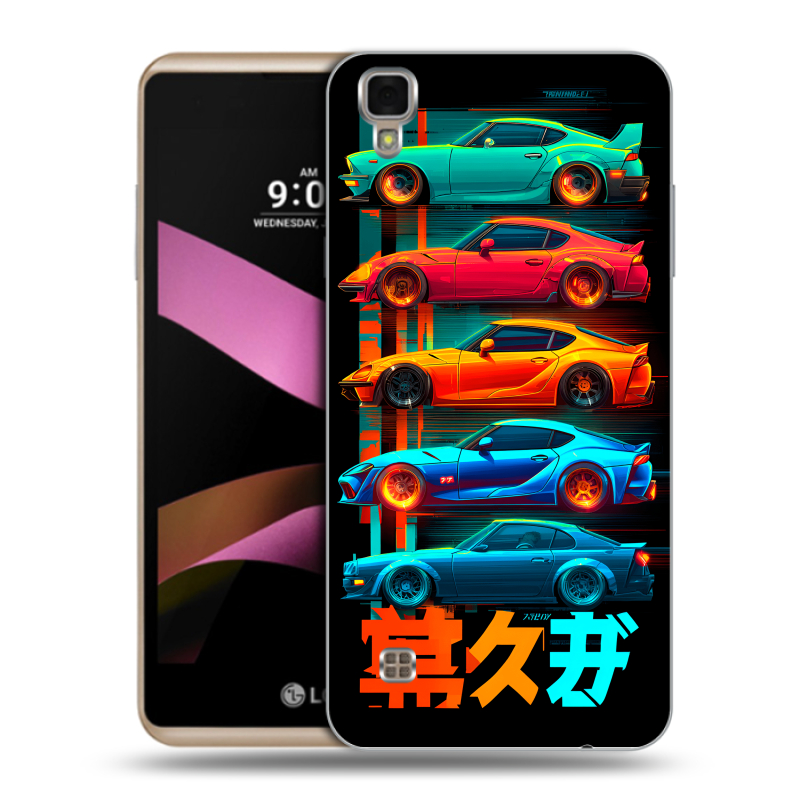 Пластиковый чехол на LG X Style с принтом машины тачки Пластиковый чехол на LG X Style с принтом машины тачки