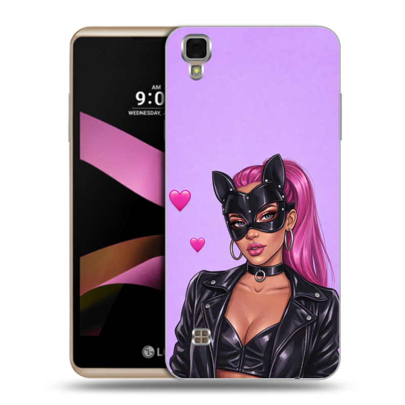 Пластиковый чехол на LG X Style с принтом женский Пластиковый чехол на LG X Style с принтом женский