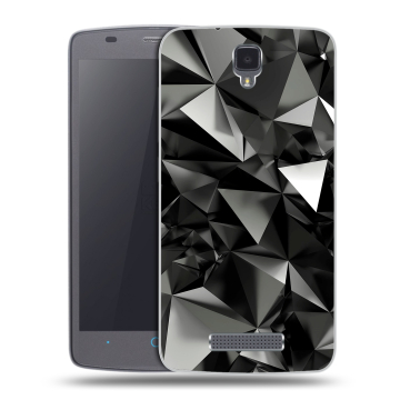 Силиконовый чехол на ZTE Blade L5 с принтом Черные кристаллы
