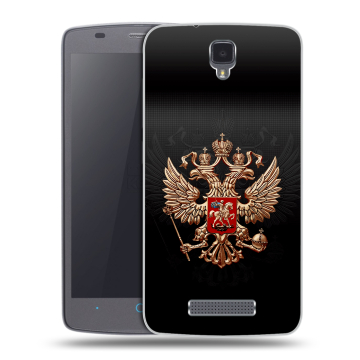 Силиконовый чехол на ZTE Blade L5 с принтом Герб России