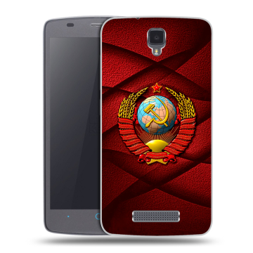 Силиконовый чехол на ZTE Blade L5 с принтом Герб СССР