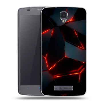 Силиконовый чехол на ZTE Blade L5 с принтом Яркие абстракции