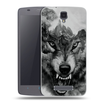 Силиконовый чехол на ZTE Blade L5 с принтом Волк