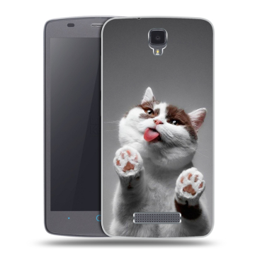 Силиконовый чехол на ZTE Blade L5 с принтом Коты