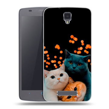 Силиконовый чехол на ZTE Blade L5 с принтом Кошки
