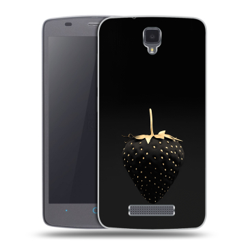 Силиконовый чехол на ZTE Blade L5 с принтом Черная клубника